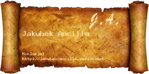 Jakubek Ancilla névjegykártya